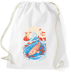 printfashion Japán hal - Sportzsák, Tornazsák - Fehér (15587274)