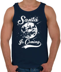 printfashion Jön a Mikulás - Férfi atléta - Sötétkék (64640)