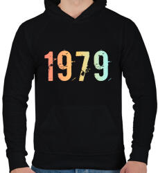 printfashion 1979 - Férfi kapucnis pulóver - Fekete (11825642)