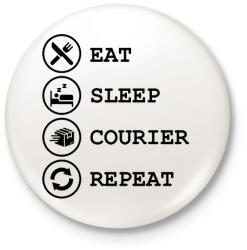 printfashion Futár élet - Kitűző, hűtőmágnes - Fehér (12766792)