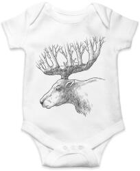 printfashion Deer drawing - Baba Body - Fehér (1751583)