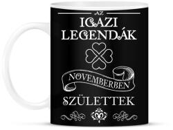 printfashion Az igazi legendák - Bögre - Fekete (1922108)