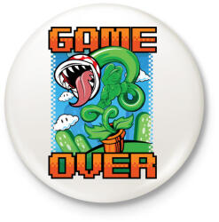 printfashion Game over - Kitűző, hűtőmágnes - Fehér (3082943)