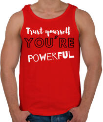 printfashion Trust yourself, you're powerful. - Férfi atléta - Piros (2472853)