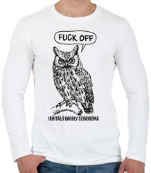 printfashion Irritáló bagoly szindróma - Férfi hosszú ujjú póló - Fehér (1305609)