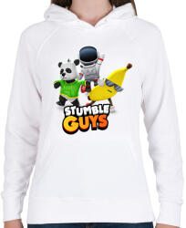 printfashion Stumble Guys - Női kapucnis pulóver - Fehér (14958596)