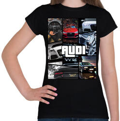 printfashion Audi Sport Montage - Női póló - Fekete (5921986)