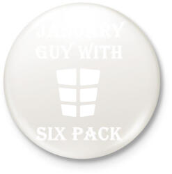 printfashion Januárban született kockás hasú - Kitűző, hűtőmágnes - Fehér (3079536)