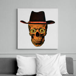 printfashion cowboy skull - Vászonkép - Fehér (6626574)