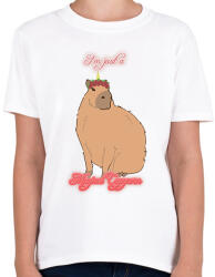 printfashion Capybara - Capycorn #2 - Gyerek póló - Fehér (13781443)