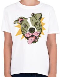 printfashion Pitbull - Gyerek póló - Fehér (10137497)