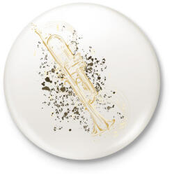 printfashion Trombita - Kitűző, hűtőmágnes - Fehér (9177129)