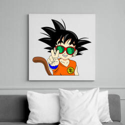 printfashion Goku szemüvegben - Vászonkép - Fehér (13065218)