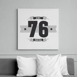 printfashion b-day-76-dark-lightgrey - Vászonkép - Fehér (6622857)