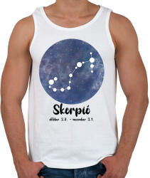 printfashion Skorpió - Férfi atléta - Fehér (7475598)