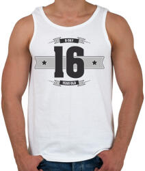 printfashion b-day-16-dark-lightgrey - Férfi atléta - Fehér (506846)