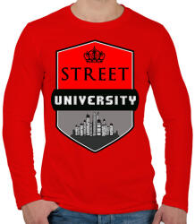 printfashion street university - Férfi hosszú ujjú póló - Piros (1500897)