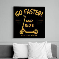 printfashion Roller - Go faster - Vászonkép - Fekete (13761498)