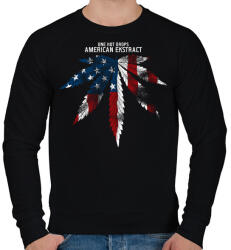 printfashion Amerikai kivonat - Férfi pulóver - Fekete (1070861)
