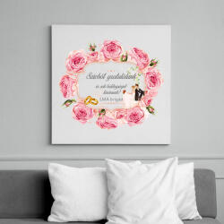 printfashion sok boldogságot - Vászonkép - Fehér (6635949)