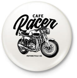 printfashion Cafe racer - Kitűző, hűtőmágnes - Fehér (4983278)
