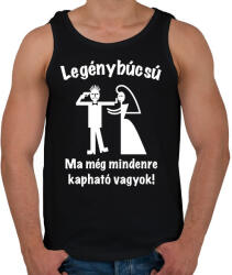 printfashion Legénybúcsú - ma még mindenre kapható vagyok 2 - Férfi atléta - Fekete (5264525)
