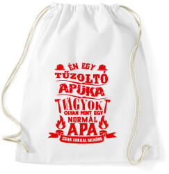 printfashion Tűzoltó Apuka - Sportzsák, Tornazsák - Fehér (938820)