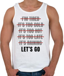 printfashion Let's go - Férfi atléta - Fehér (14445275)