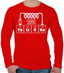 printfashion Pálinka - Férfi hosszú ujjú póló - Piros (2158223)