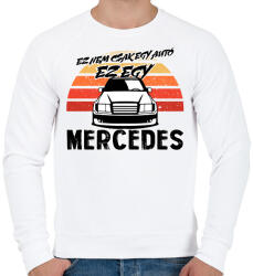 printfashion Ez nem csak egy autó ez egy MERCEDES - Férfi pulóver - Fehér (16460845)