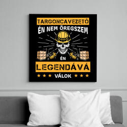 printfashion Targoncás legenda - Vászonkép - Fekete (13072780)