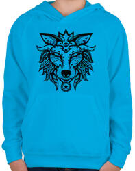 printfashion Mitikus állat - Gyerek kapucnis pulóver - Azúrkék (1912)