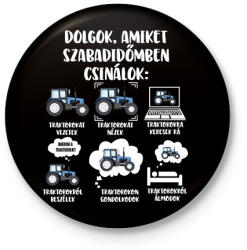 printfashion Traktoros szabadidő - Kitűző, hűtőmágnes - Fekete (16717461)