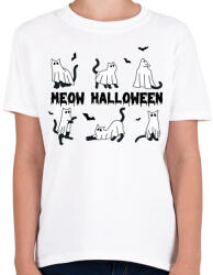 printfashion Meow Halloween - Gyerek póló - Fehér (8756353)
