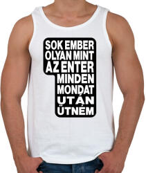 printfashion Sok ember olyan, mint az ENTER. Minden mondat után ütném. - Férfi atléta - Fehér (16476382)