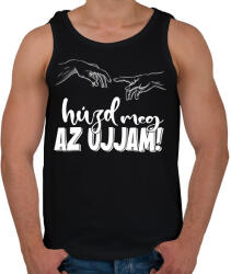 printfashion Húzd meg az ujjam - feketére - Férfi atléta - Fekete (7339427)