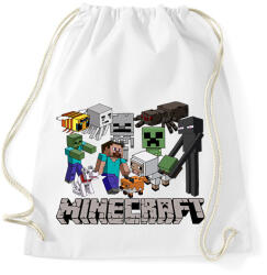 printfashion Minecraft karakterek - Sportzsák, Tornazsák - Fehér (2179309)