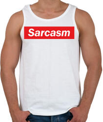 printfashion Sarcasm - Szarkazmus - Férfi atléta - Fehér (7045536)