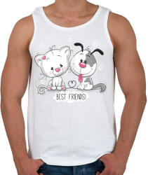 printfashion best frends - Férfi atléta - Fehér (4719726)