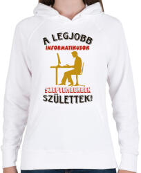 printfashion Informatikus szülinapja szeptember - Női kapucnis pulóver - Fehér (5618070)