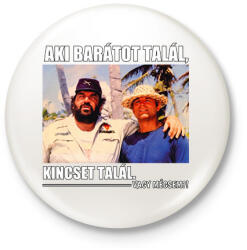 printfashion Bud Spencer és Terence Hill - Kitűző, hűtőmágnes - Fehér (11973306)