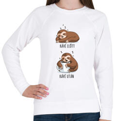printfashion Kávé előtt kávé után - Női pulóver - Fehér (5054380)