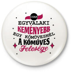 printfashion Kőműves felesége - Kitűző, hűtőmágnes - Fehér (10290974)