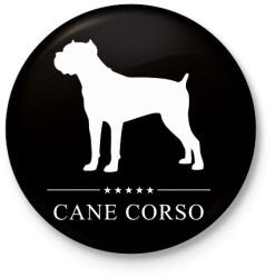 printfashion Cane Corso - Kitűző, hűtőmágnes - Fekete (3103888)