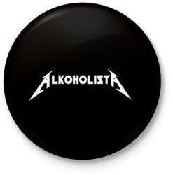 printfashion Metallica - Alkoholista paródia - Kitűző, hűtőmágnes - Fekete (3058535)