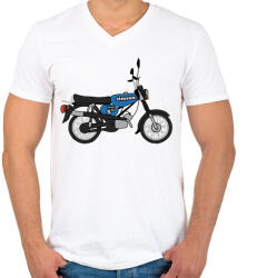 printfashion Simson - Férfi V-nyakú póló - Fehér (2934715)