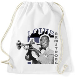 printfashion Louis Armstrong - Sportzsák, Tornazsák - Fehér (7655057)