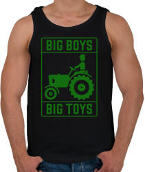 printfashion Big boys big toys - traktoros - Férfi atléta - Fekete (1196152)