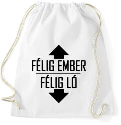 printfashion Félig ember, félig ló - Sportzsák, Tornazsák - Fehér (939381)
