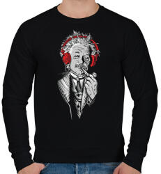 printfashion Einsteiin - Férfi pulóver - Fekete (1899043)